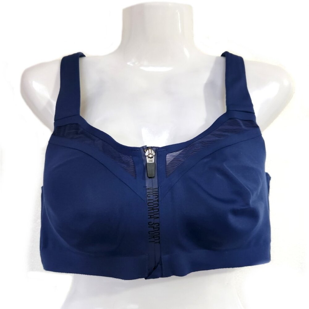 Victoria Secret Navy Front-Zip Sports Bra